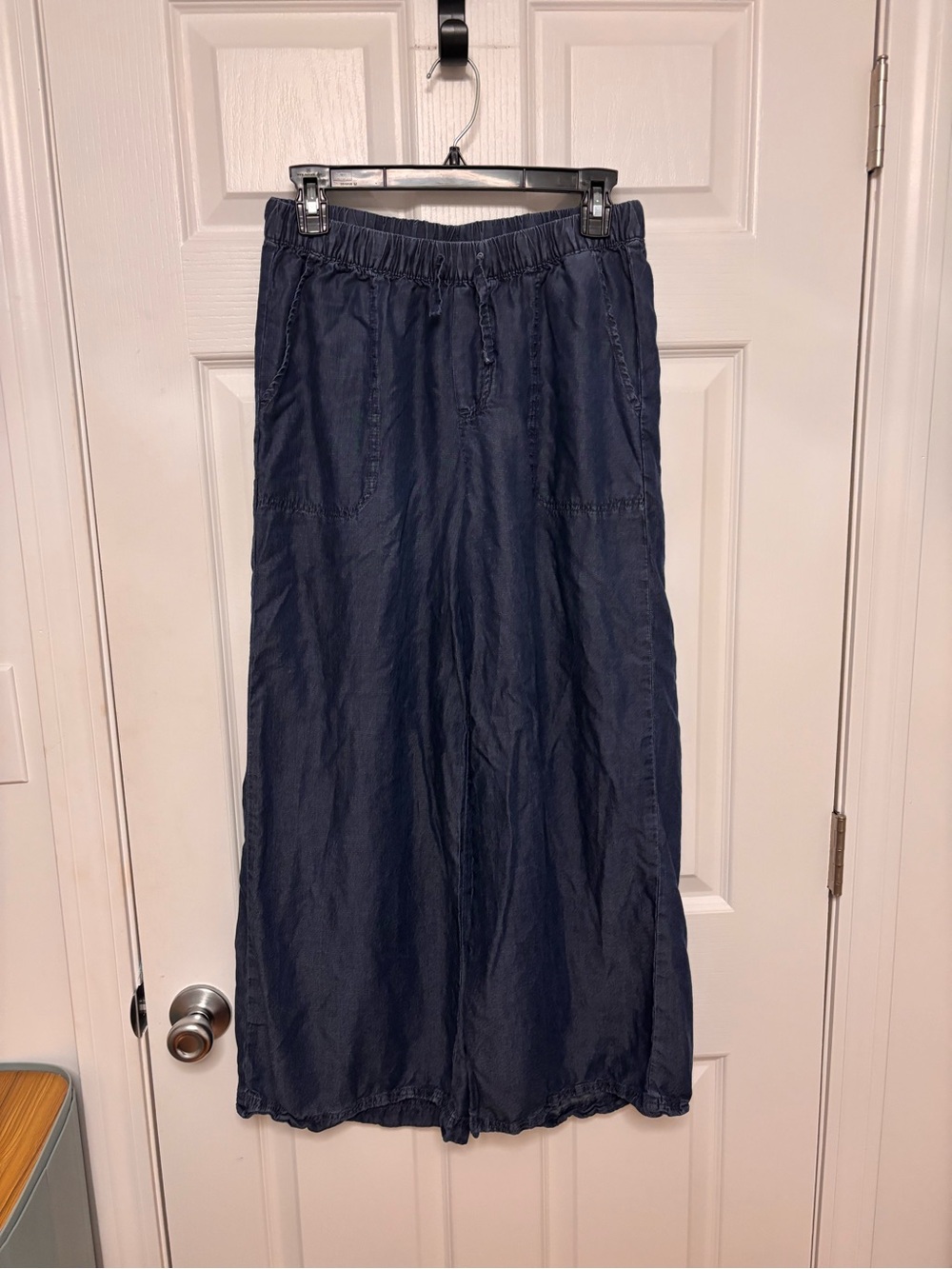 Splendid Dark Navy Elastic-Waist Wide Pants